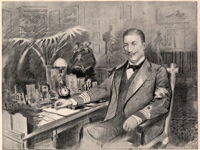 Prince George of Greece and Denmark, high commissioner of Crete, at home in Athens, 1898 by Sydney Prior Hall